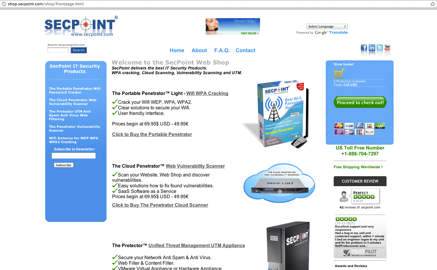 SecPoint Web SHop